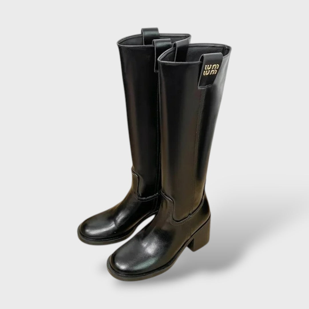 Cavaliere | Botas largas de cuero con plataforma