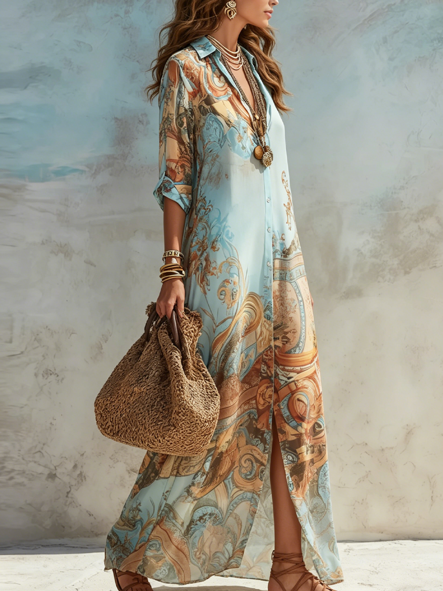Valentina | Vestido floral barroco