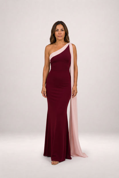 Vivian | Vestido burdeos