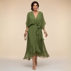 Sarah | Vestido de chifón con escote en V