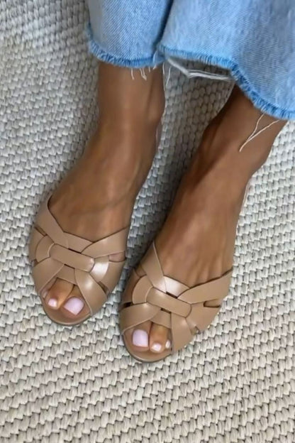 Alba | Sandalias trenzadas naturales - Café