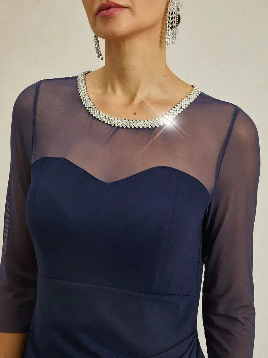 Eliana | Vestido midi entallado con drapeado