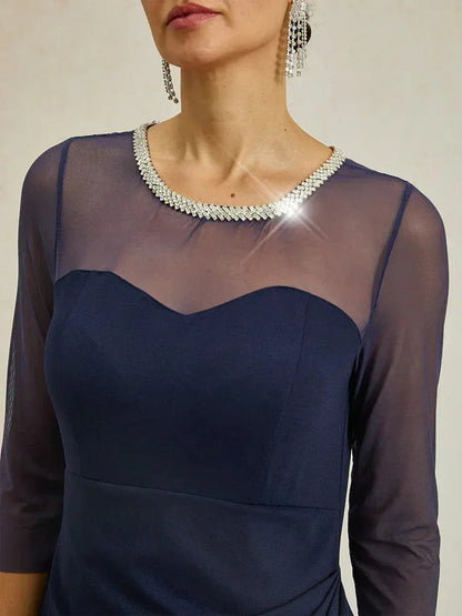 Eliana | Vestido midi entallado con drapeado
