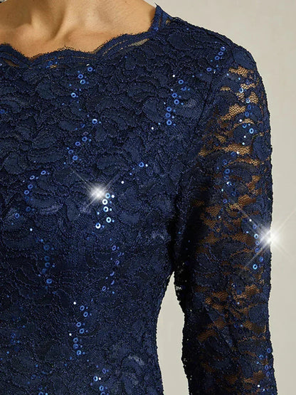 Claudia | Vestido midi de encaje con manga tres cuartos