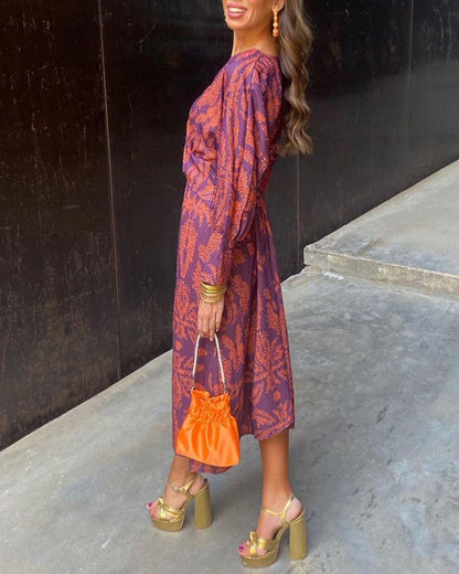 Celeste | Vestido Midi de elegancia floral