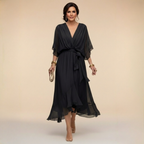 Sarah | Vestido de chifón con escote en V