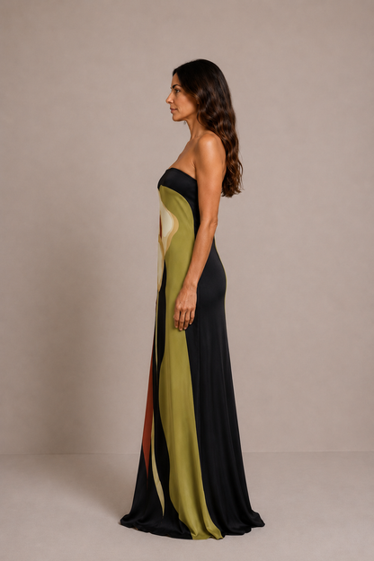 Luciana | Vestido largo floral palabra de honor