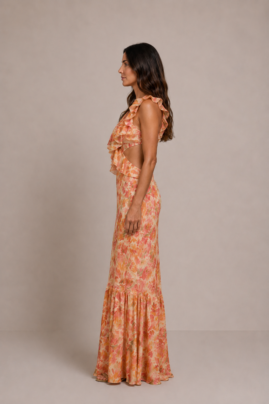 Indira | Vestido largo estampado de tirantes