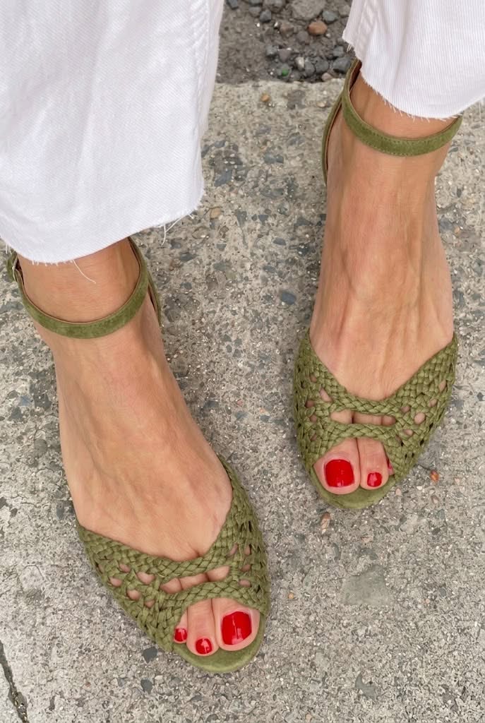 Elisa | Sandalias trenzadas doradas - Dorado