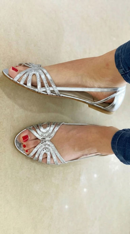 Solea | Sandalias doradas de tiras delicadas