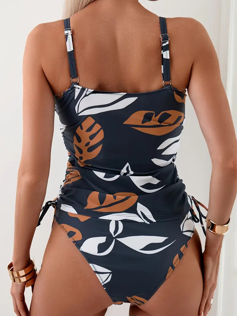 Maia | Tankini tropical con ajuste lateral