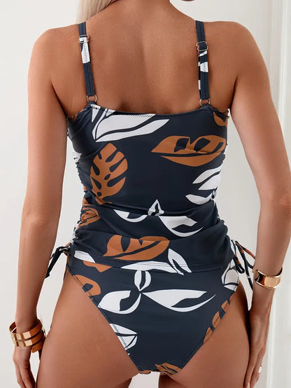Maia | Tankini tropical con ajuste lateral