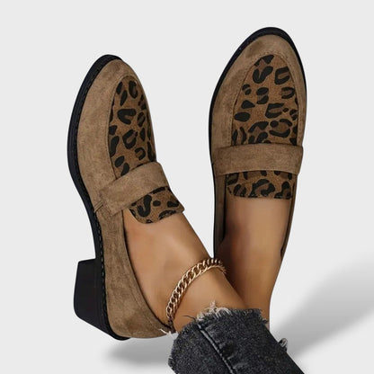 Vittorio | Mocasines de ante con detalle leopardo