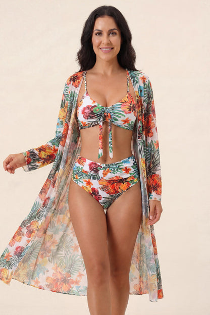 Samoa | Bikini tropical con kimono a juego