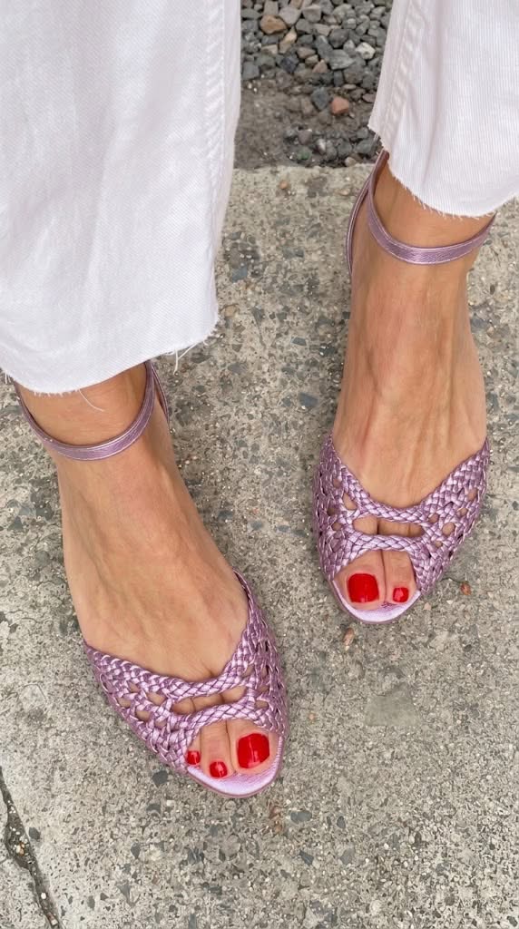 Elisa | Sandalias trenzadas doradas - Dorado