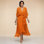 Sarah | Vestido de chifón con escote en V