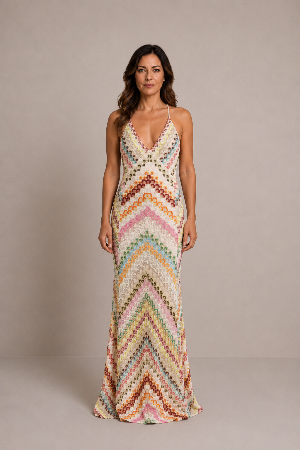 Teresa | Vestido largo bohemio de cuello halter