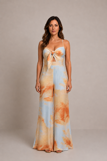 Aria | Mono estampado de pierna ancha