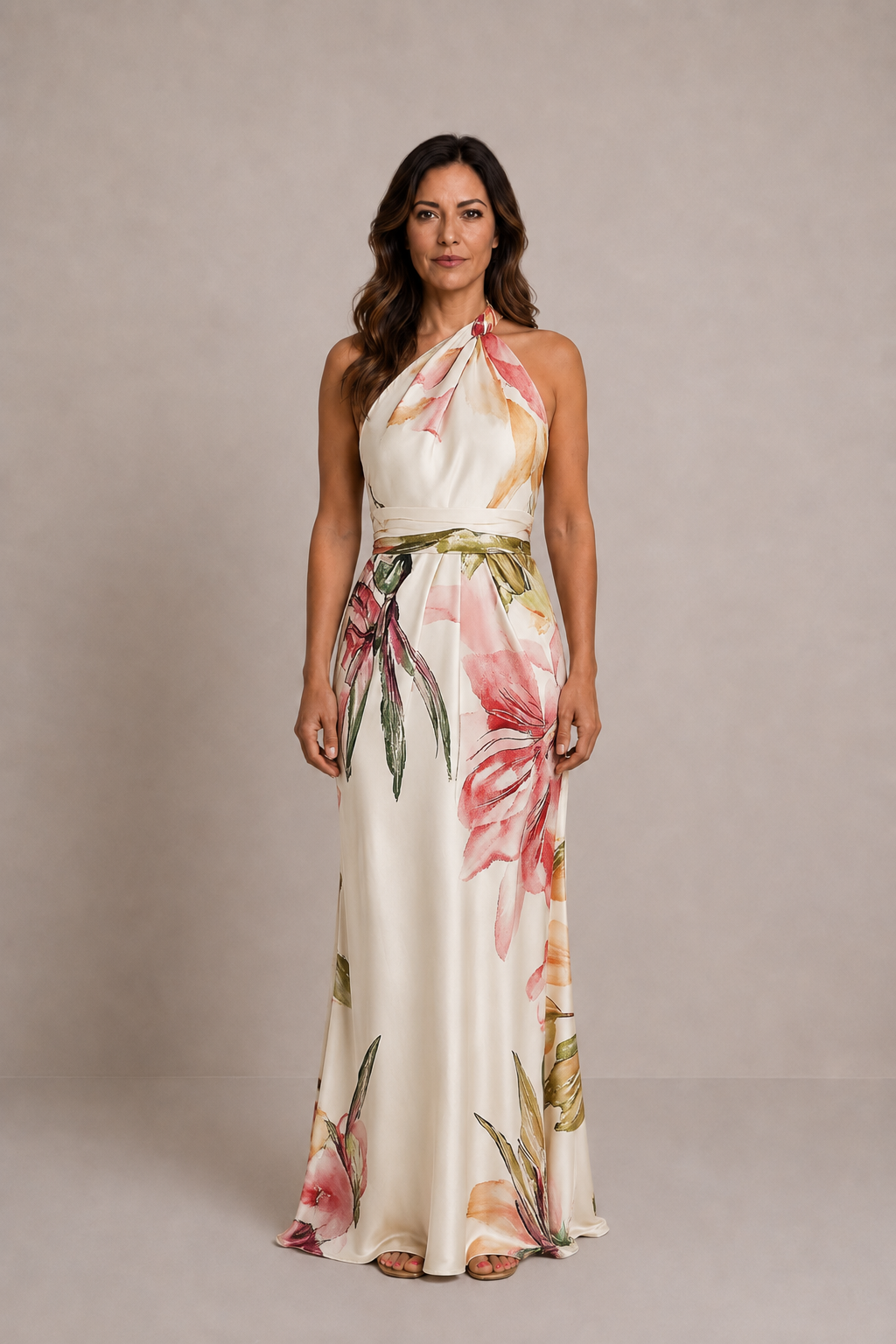 Scarlett | Vestido largo floral con lazada
