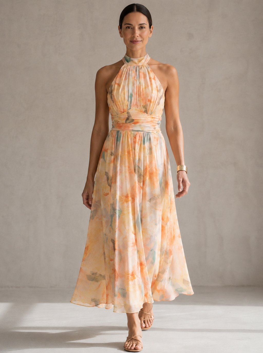 Abigail | Vestido largo estampado