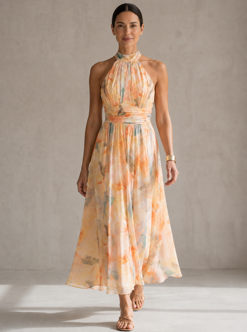 Abigail | Vestido largo estampado