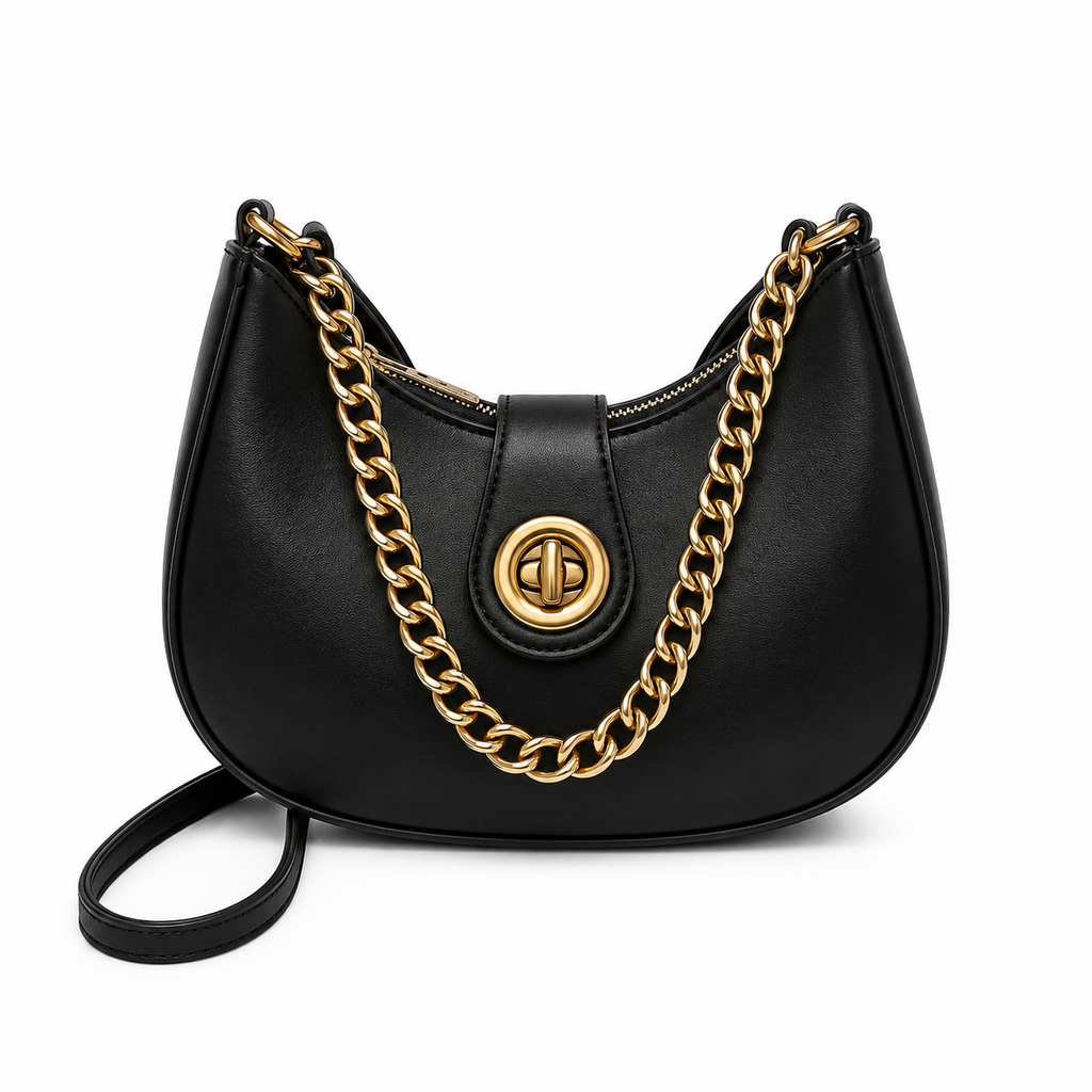 Monaco | Bolso Hobo con Cadena Dorada
