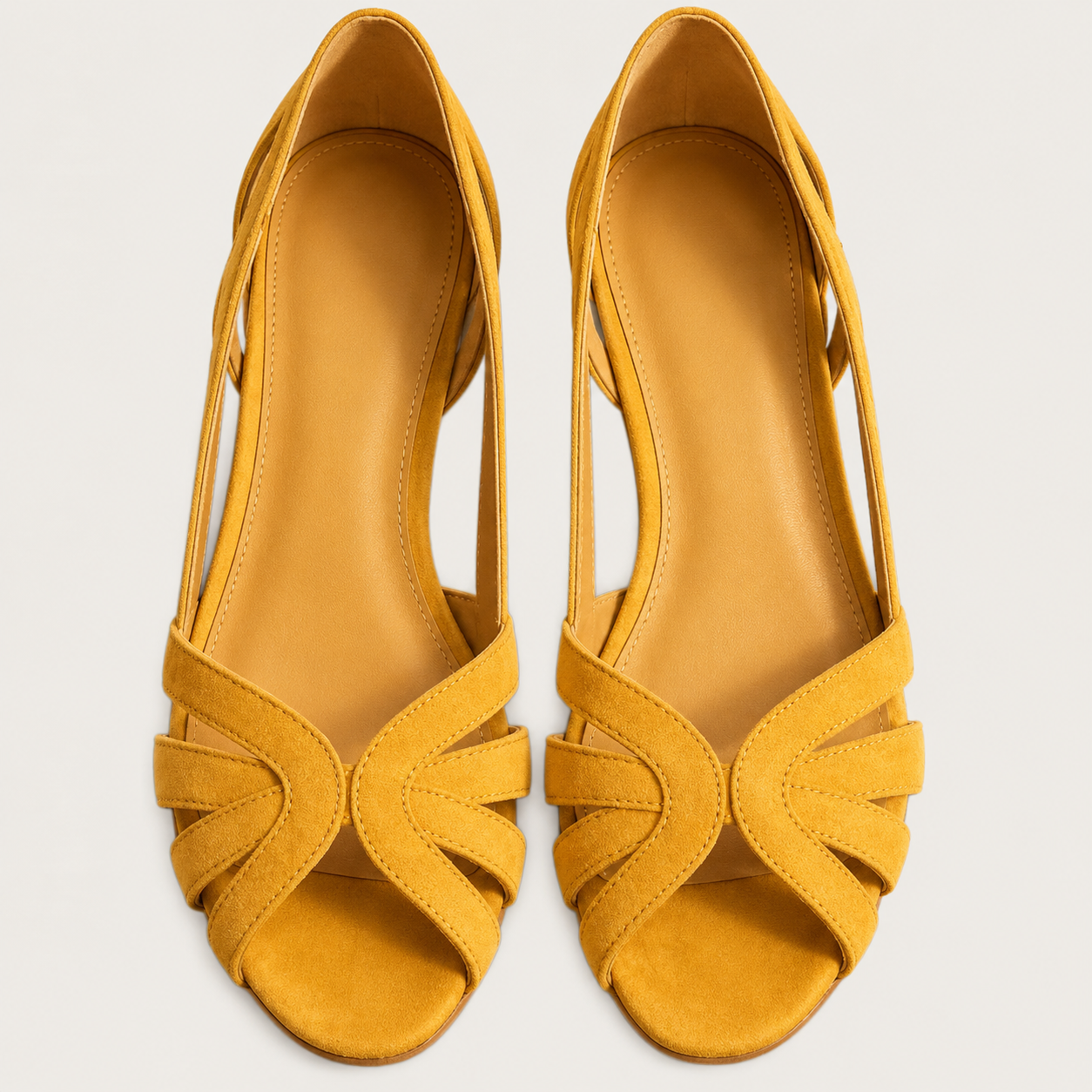 Bruna | Sandalias brillantes de verano - Champagne
