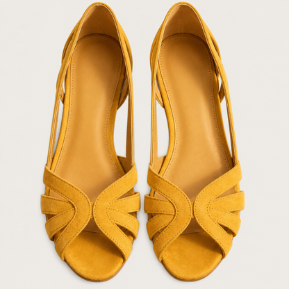 Bruna | Sandalias brillantes de verano - Champagne