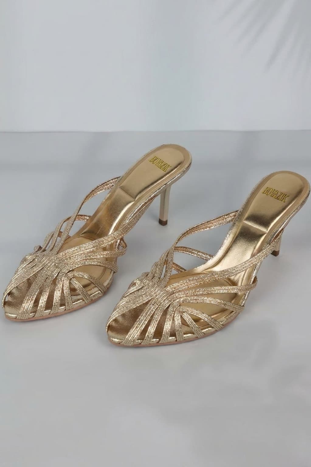 Aurabella | Sandalias de tacón con tiras trenzadas