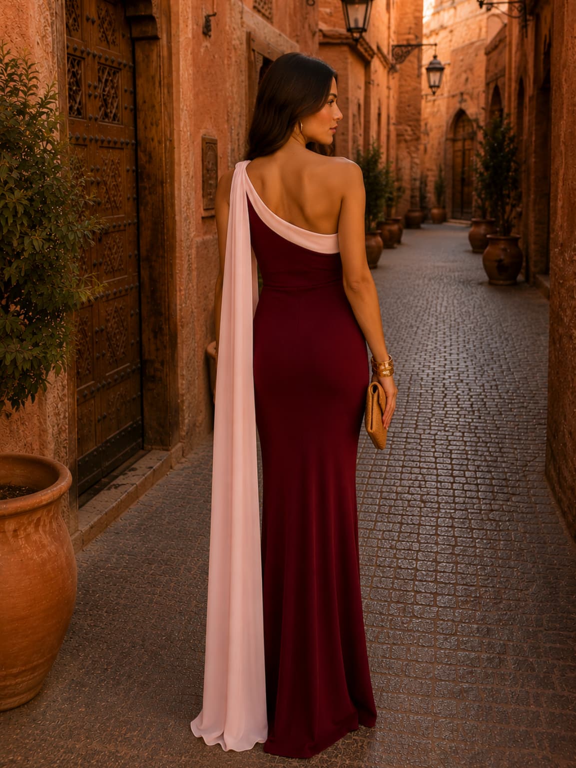 Vivian | Vestido burdeos