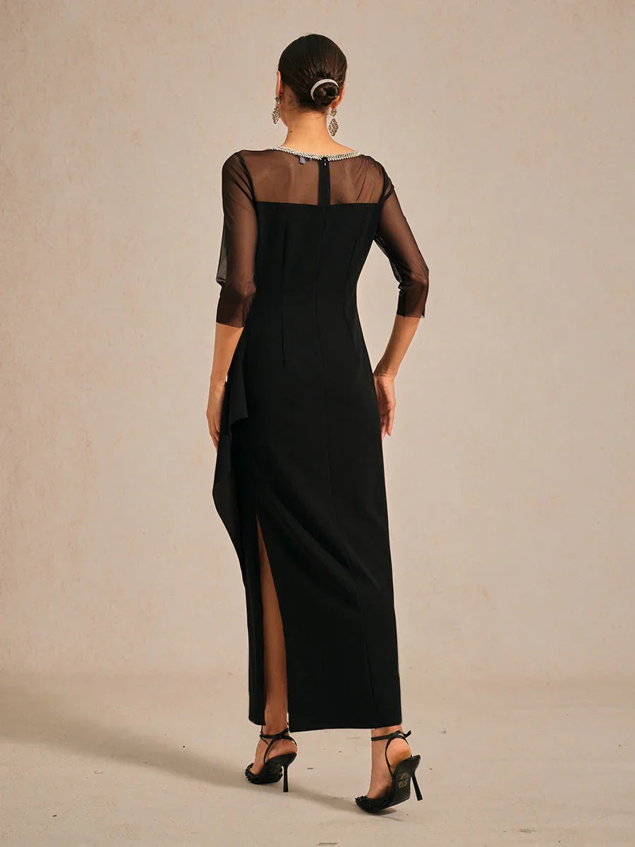 Eliana | Vestido midi entallado con drapeado