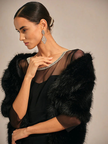 Eliana | Vestido midi entallado con drapeado