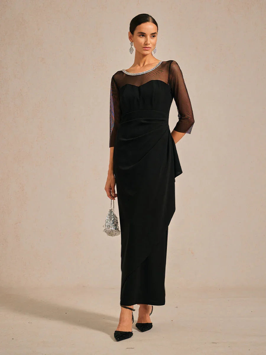 Eliana | Vestido midi entallado con drapeado