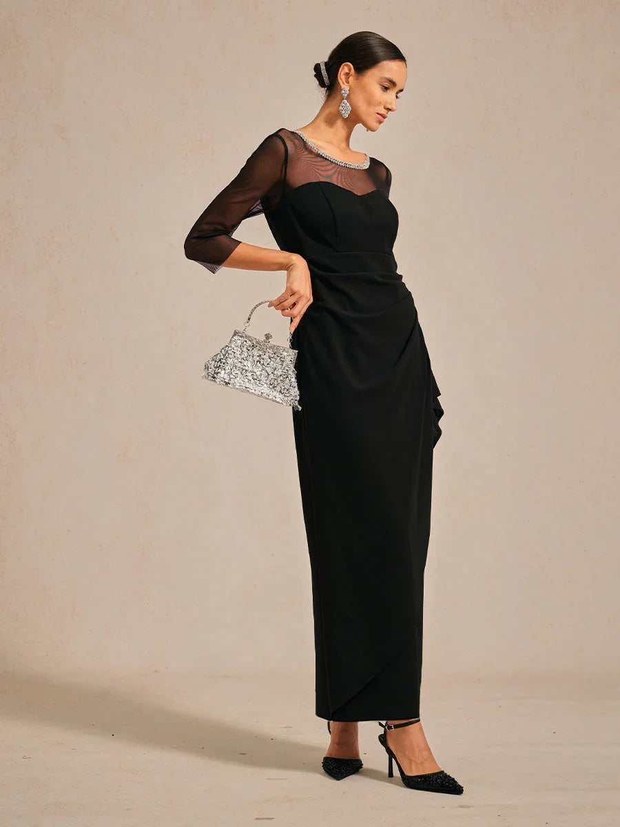 Eliana | Vestido midi entallado con drapeado