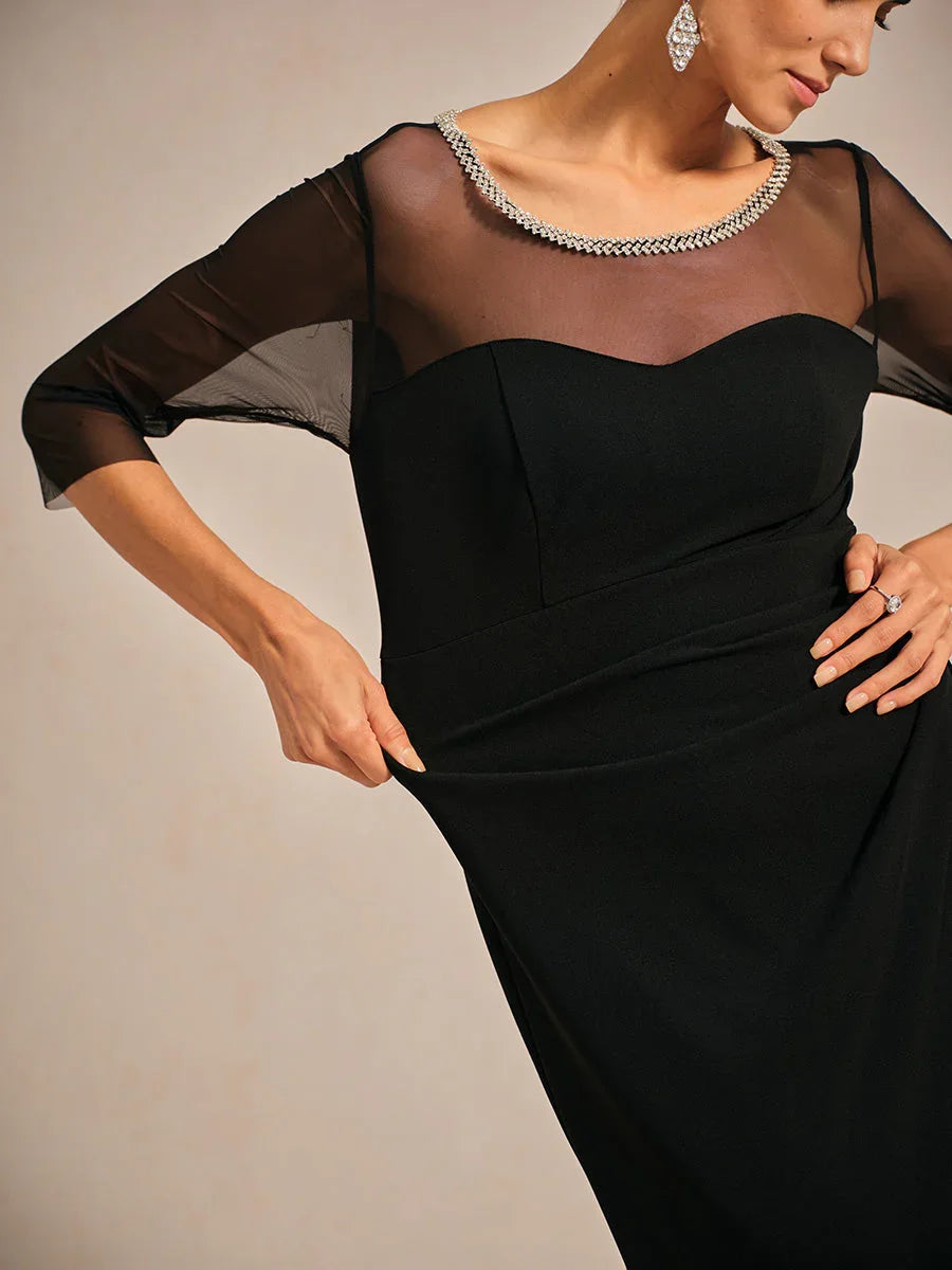 Eliana | Vestido midi entallado con drapeado