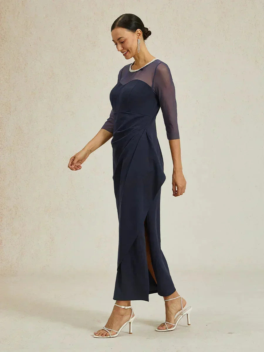 Eliana | Vestido midi entallado con drapeado