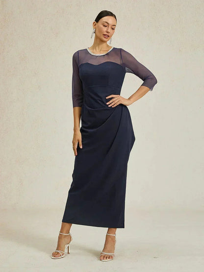 Eliana | Vestido midi entallado con drapeado