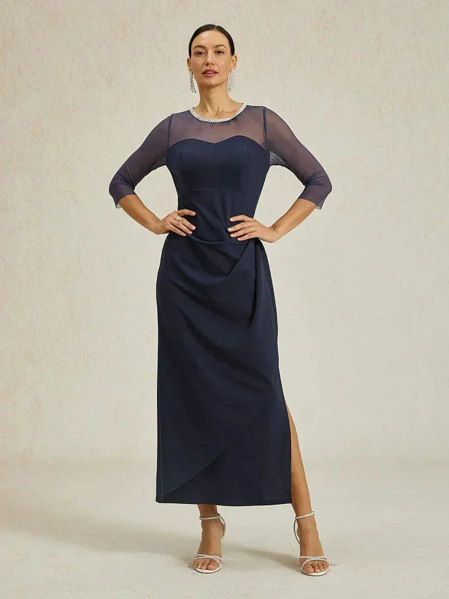 Eliana | Vestido midi entallado con drapeado