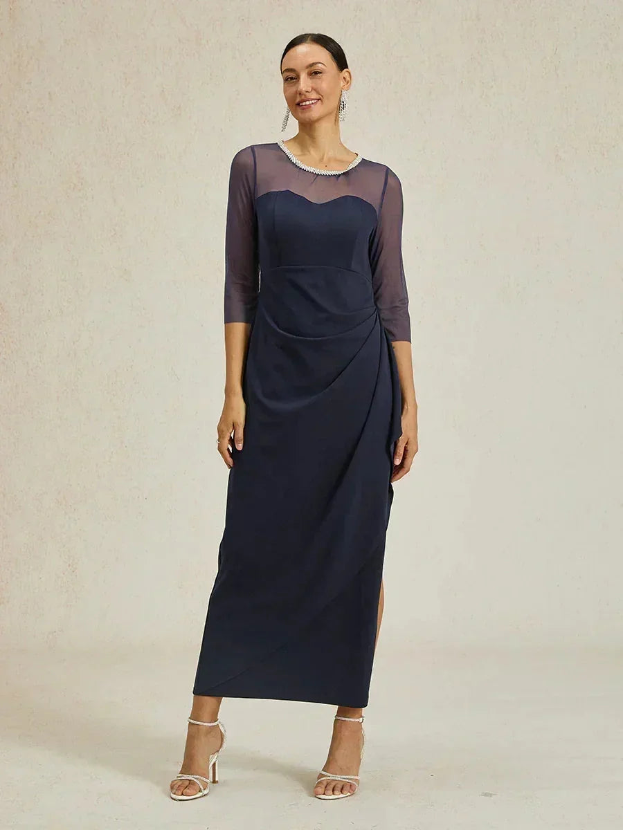 Eliana | Vestido midi entallado con drapeado