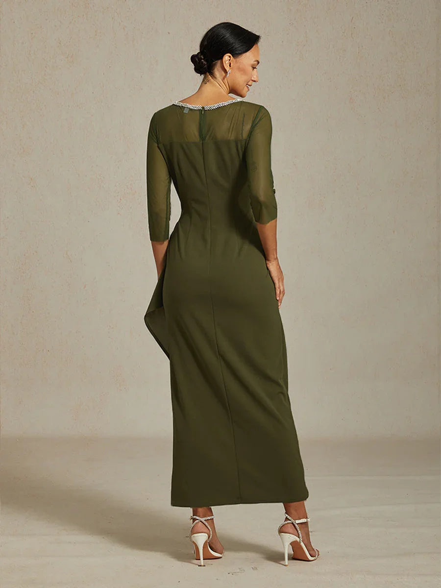 Eliana | Vestido midi entallado con drapeado