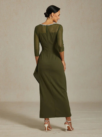 Eliana | Vestido midi entallado con drapeado