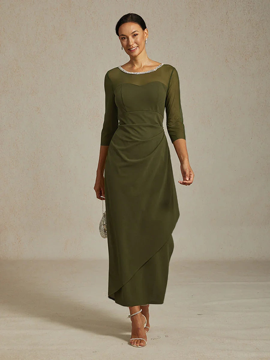 Eliana | Vestido midi entallado con drapeado