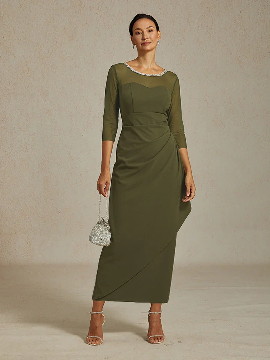Eliana | Vestido midi entallado con drapeado