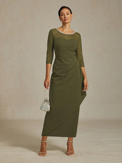 Eliana | Vestido midi entallado con drapeado