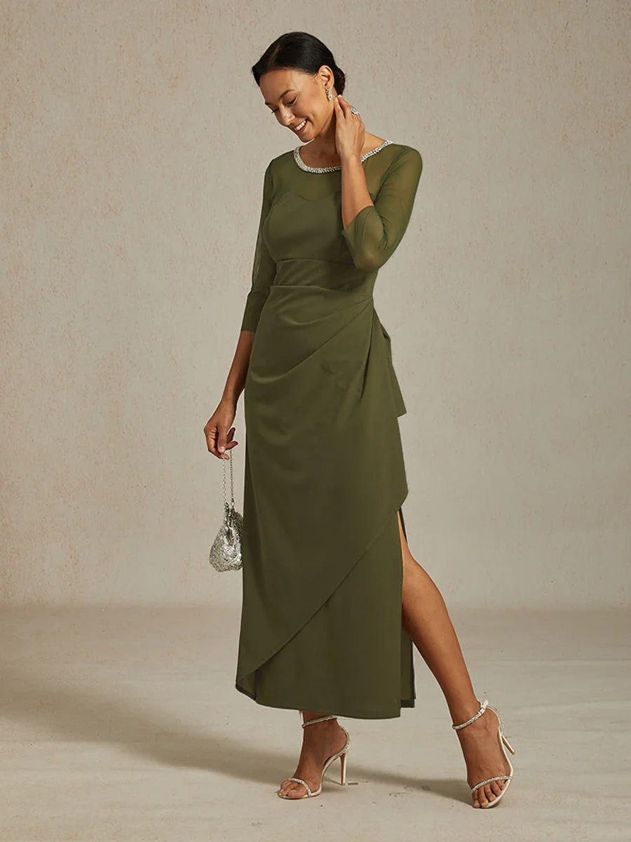 Eliana | Vestido midi entallado con drapeado