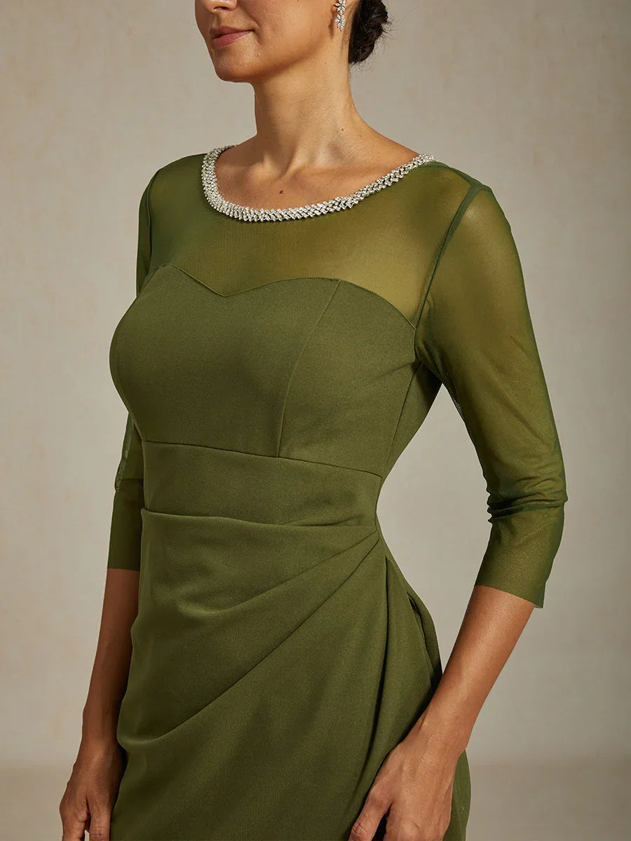 Eliana | Vestido midi entallado con drapeado