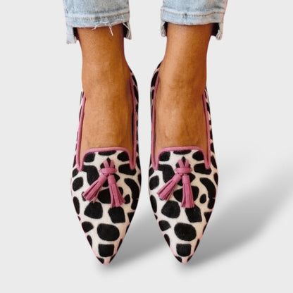 Marco | Mocasines animal print con borlas