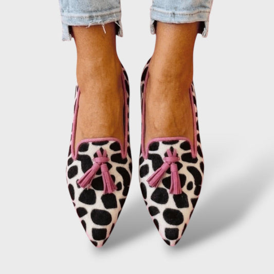 Marco | Mocasines animal print con borlas