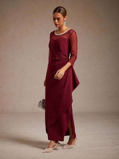 Eliana | Vestido midi entallado con drapeado