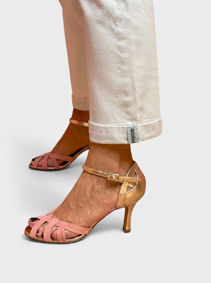 Mila | Sandalias de tacón cómodo - Rosa
